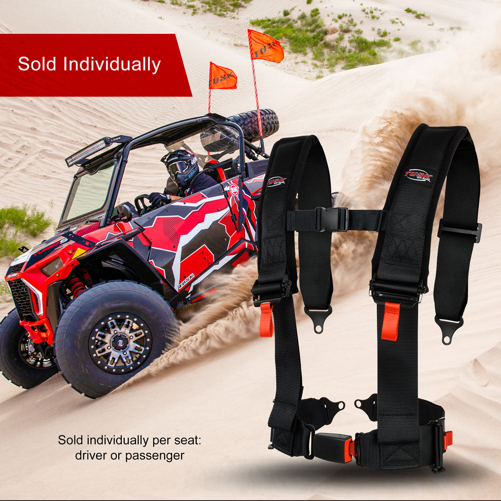 Tusk 4 Point 3 inch H-Style Safety Harness Can-Am Defender HD10 Max DPS 2017–2025