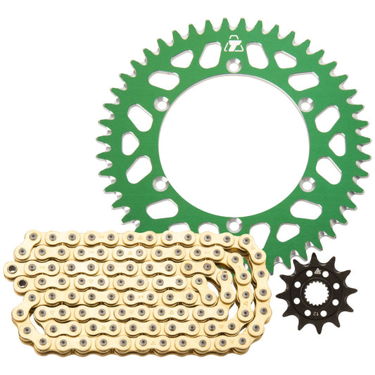 Tusk Chain and Sprocket Kit - Aluminum Rear/Gold X-Ring Chain Kawasaki KX450 X 2021–2023