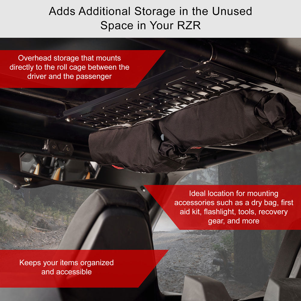 Tusk Aluminum MOLLE Panel Overhead Polaris RZR XP 1000 Premium 2024–2026