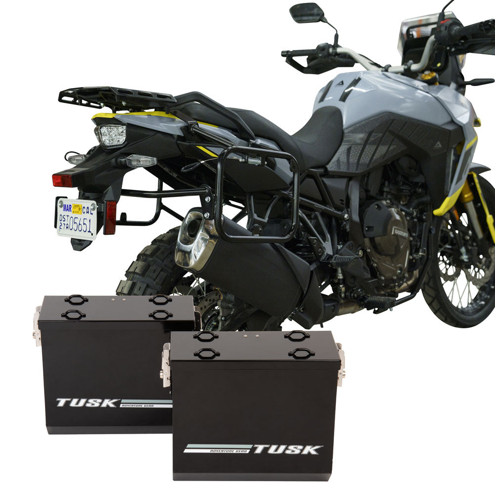 Tusk Aluminum Panniers with Pannier Racks Suzuki V-Strom 800 2023-2025 ...