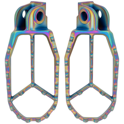 Tusk Blitz Titanium Moto Foot Pegs Jet Fuel KTM 105 SX 1998-2023 - Adventure Parts
