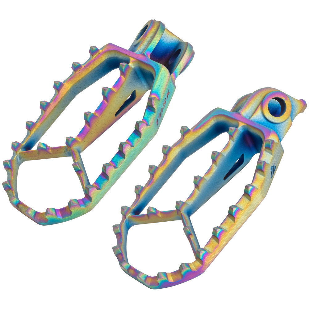 Tusk Blitz Titanium Moto Foot Pegs Jet Fuel KTM 105 SX 1998-2023 - Adventure Parts