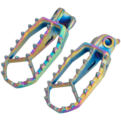 Tusk Blitz Titanium Moto Foot Pegs Jet Fuel KTM 105 SX 1998-2023 - Adventure Parts