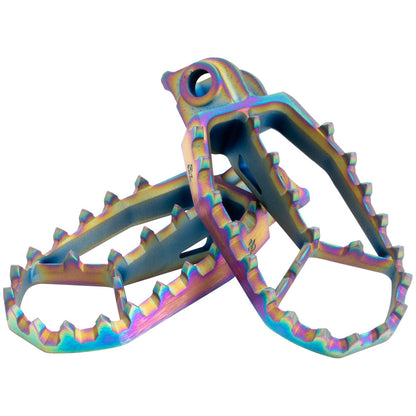 Tusk Blitz Titanium Moto Foot Pegs Jet Fuel KTM 105 SX 1998-2023 - Adventure Parts