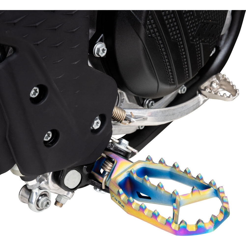 Tusk Blitz Titanium Moto Foot Pegs Jet Fuel KTM 125 SX (Fuel Injected) 2022-2026 - Adventure Parts