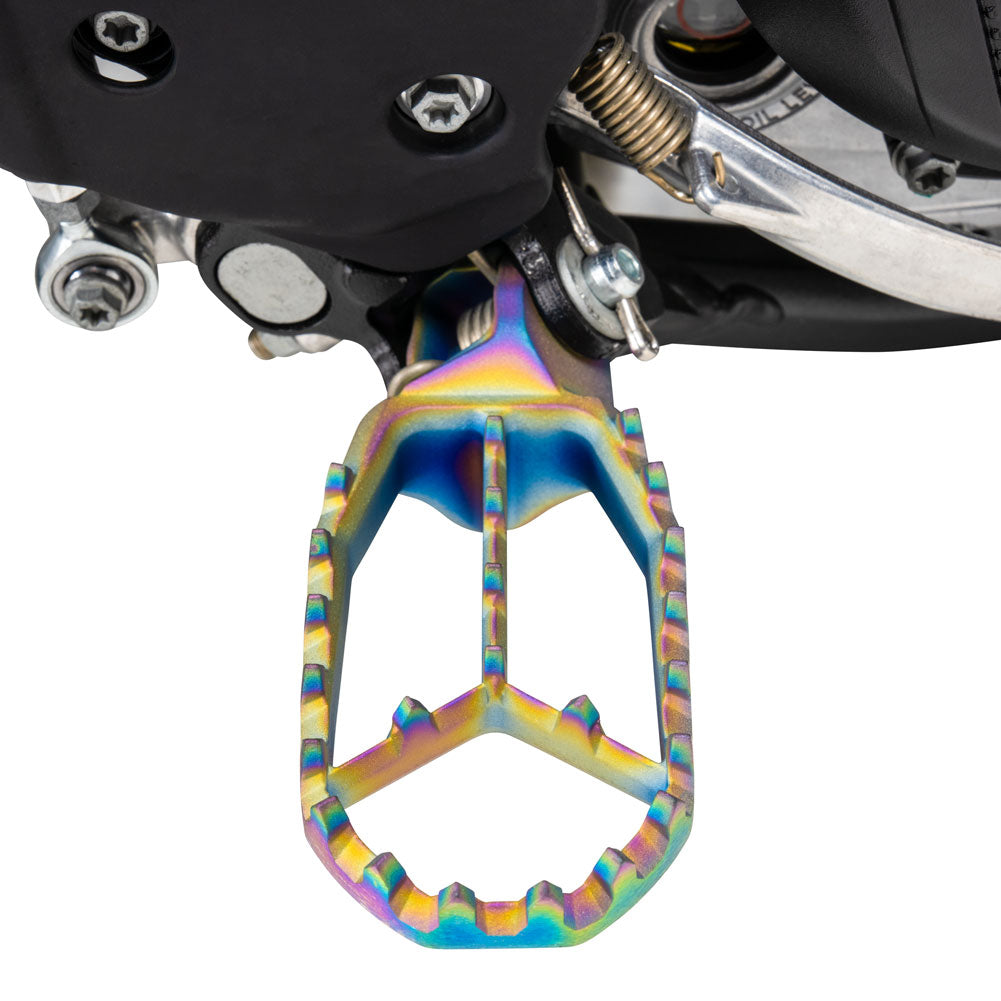 Tusk Blitz Titanium Moto Foot Pegs Jet Fuel KTM 125 SX (Fuel Injected) 2022-2026 - Adventure Parts