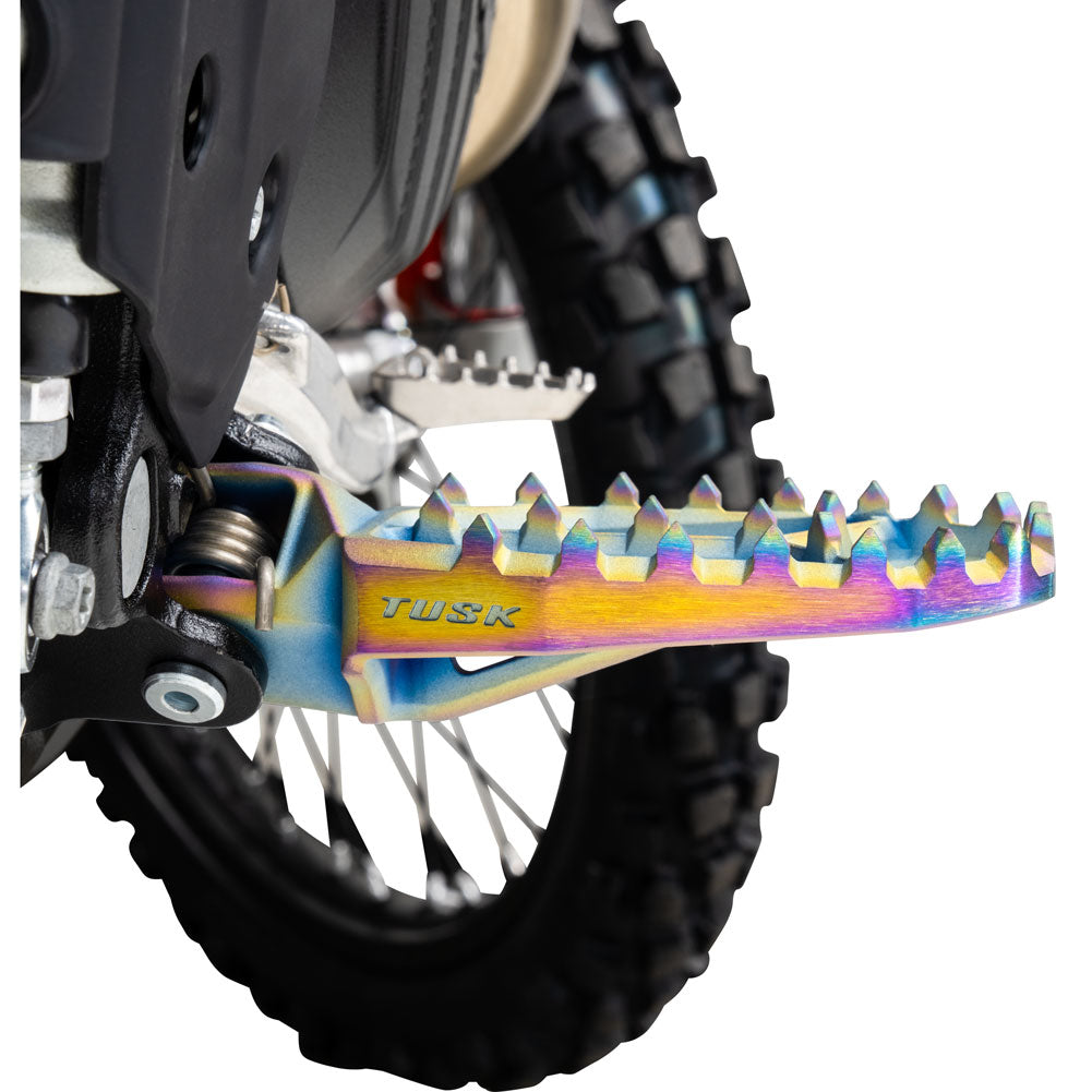 Tusk Blitz Titanium Moto Foot Pegs Jet Fuel KTM 125 SX (Fuel Injected) 2022-2026 - Adventure Parts