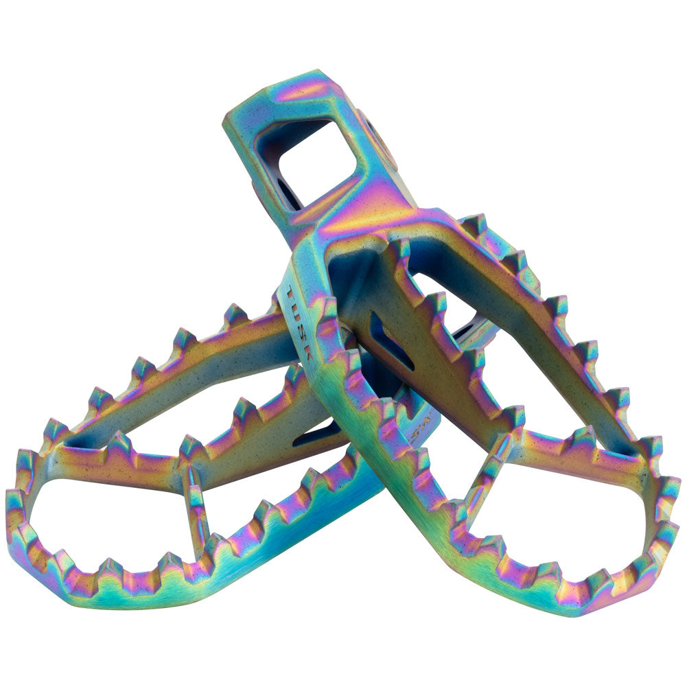 Tusk Blitz Titanium Moto Foot Pegs Jet Fuel KTM 125 SX (Fuel Injected) 2022-2026 - Adventure Parts