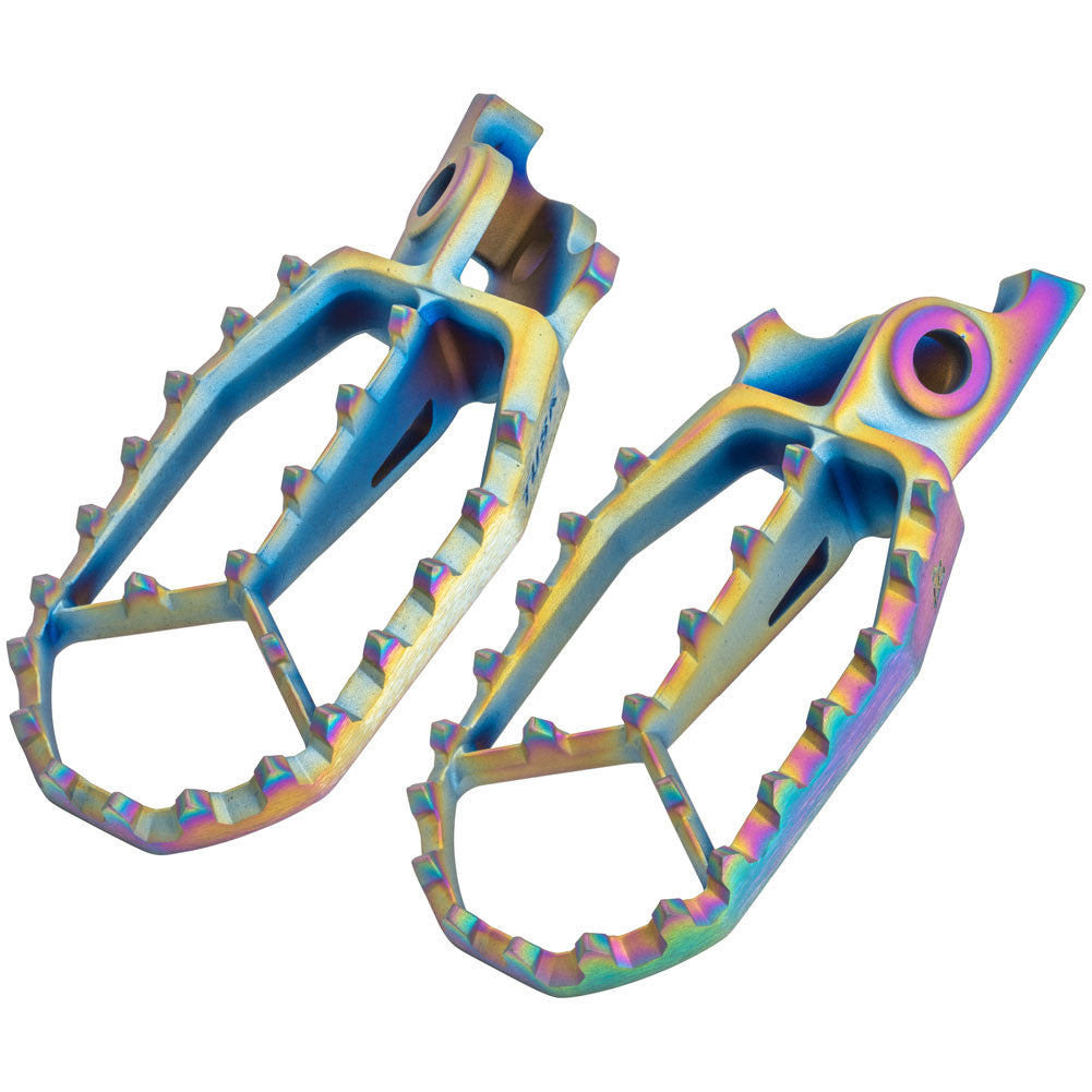 Tusk Blitz Titanium Moto Foot Pegs Jet Fuel Honda Transalp XL750 2024–2025 - Adventure Parts