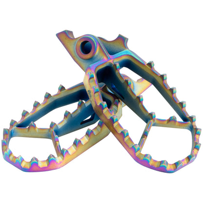 Tusk Blitz Titanium Moto Foot Pegs Jet Fuel Honda Transalp XL750 2024–2025 - Adventure Parts