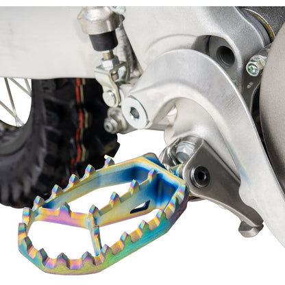Tusk Blitz Titanium Moto Foot Pegs Jet Fuel Kawasaki KX250 2006–2026 - Adventure Parts