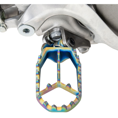 Tusk Blitz Titanium Moto Foot Pegs Jet Fuel Kawasaki KX250 2006–2026 - Adventure Parts
