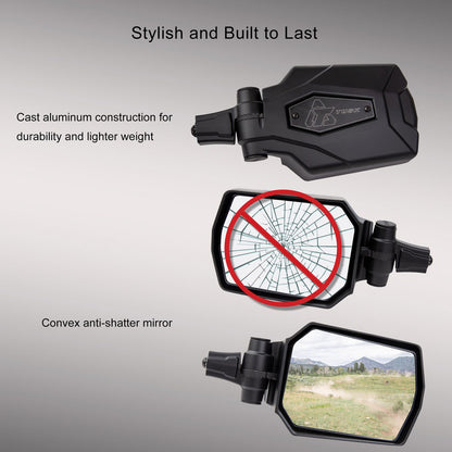 Tusk Pivot Folding Mirror Kit Polaris RZR XP 1000 Premium 2024–2026 - Adventure Parts