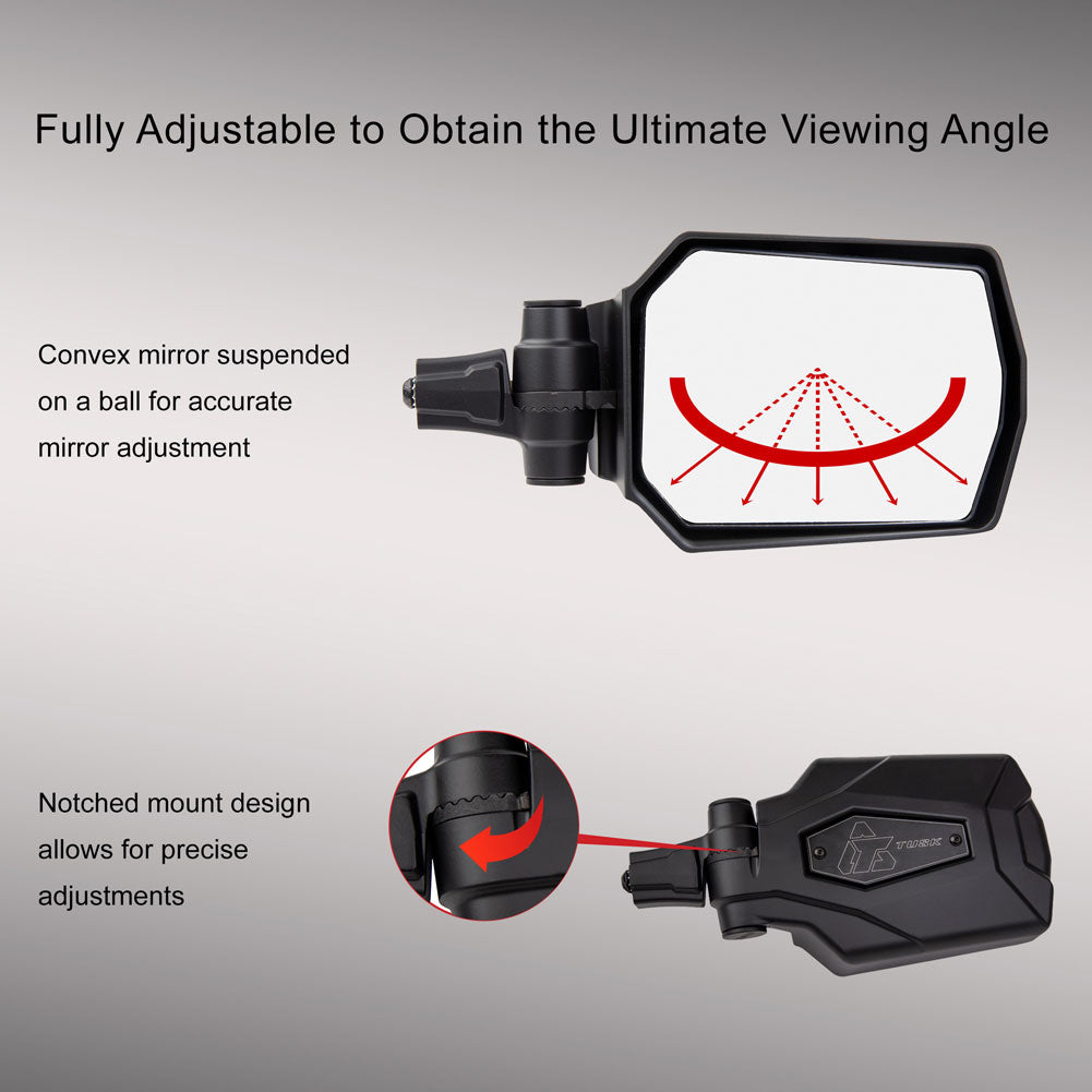 Tusk Pivot Folding Mirror Kit Polaris RZR XP 1000 Premium 2024–2026 - Adventure Parts