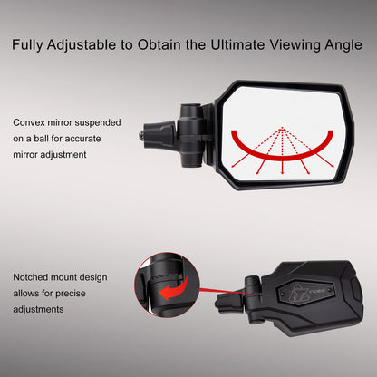 Tusk Pivot Folding Mirror Kit Polaris RZR XP 1000 Premium 2024–2026 - Adventure Parts