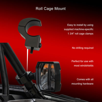 Tusk Pivot Folding Mirror Kit Polaris RZR XP 1000 Premium 2024–2026 - Adventure Parts