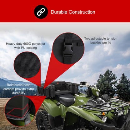 Tusk Trail-Runner Zipperless ATV Rear Rack Bag Honda TRX 200/D 1984-2026