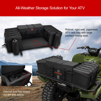 Tusk Trail-Runner Zipperless ATV Rear Rack Bag Honda TRX 200/D 1984-2026