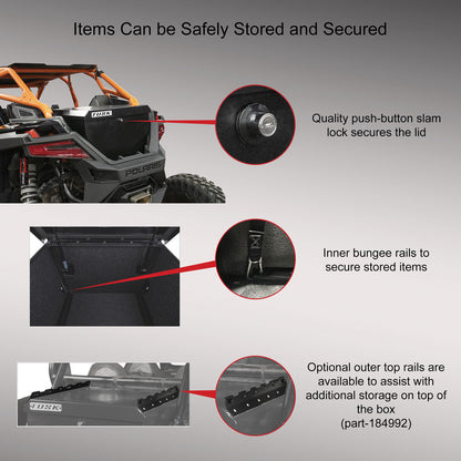 Tusk UTV Cargo Box Polaris RZR Pro R 4 Factory Armored Edition 2022-2025