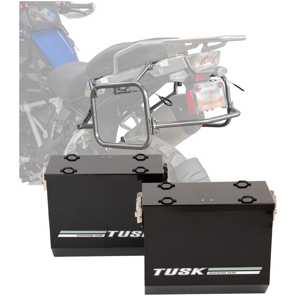 Tusk Aluminum Panniers with Pannier Racks V2 Large BMW R1200GS 2013–2016