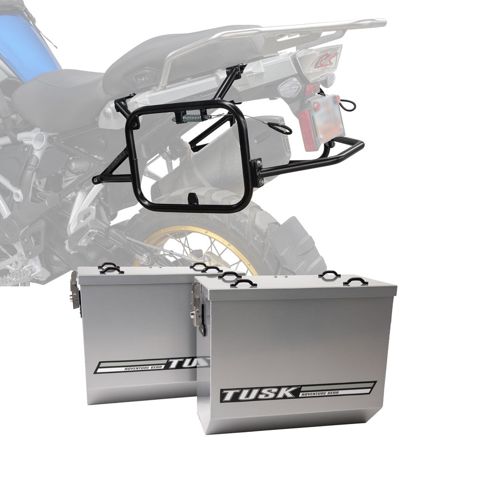 Tusk Aluminum Panniers with Pannier Racks V2 Large BMW R1200GS 2013–2024
