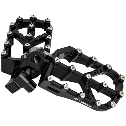 Tusk Strike Billet Moto Foot Pegs Black Yamaha WR250/400/450 F 1998-2024