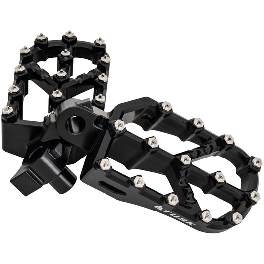 Tusk Strike Billet Moto Foot Pegs Black Yamaha WR250/400/450 F 1998-2024
