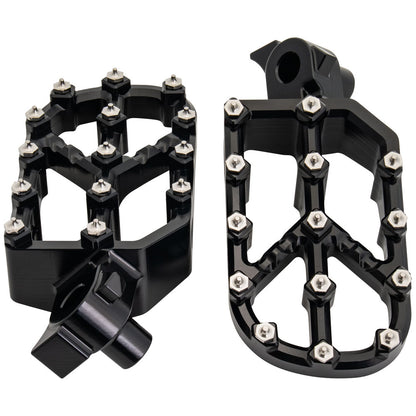 Tusk Strike Billet Moto Foot Pegs Black Yamaha WR250/400/450 F 1998-2024