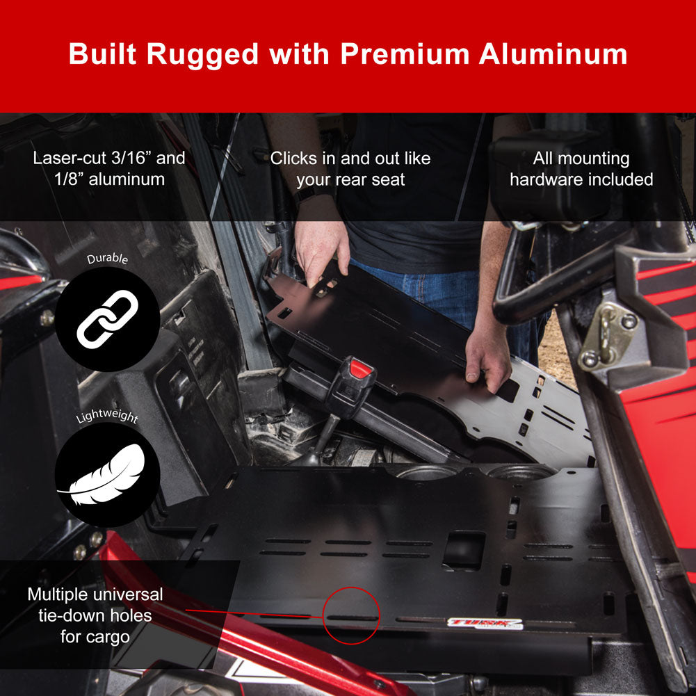 Tusk Seat Cargo Rack Kit Driver Side Rear with Seat Base Polaris RZR 4 900 2015–2023 - Adventure Parts