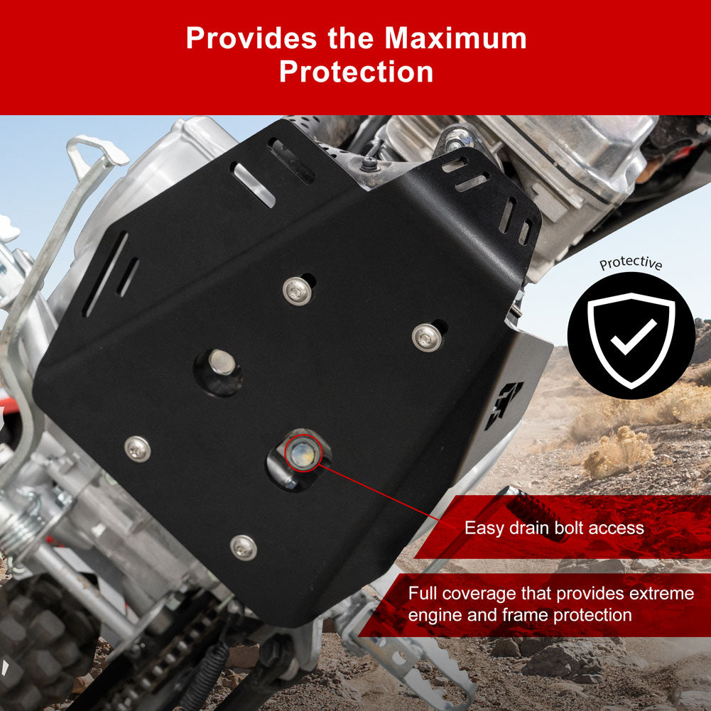 Tusk Aluminum Skid Plate Honda CRF110F 2019–2026