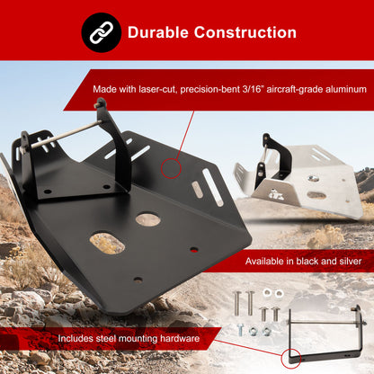 Tusk Aluminum Skid Plate Honda CRF110F 2019–2026