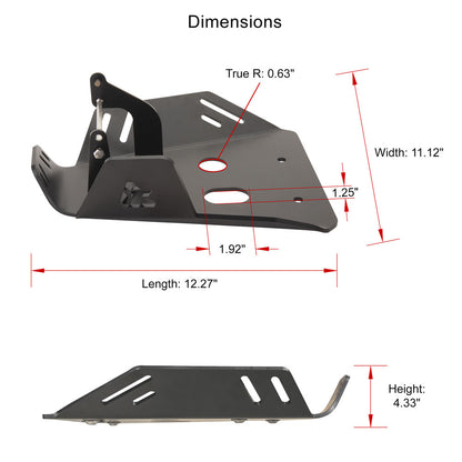 Tusk Aluminum Skid Plate Honda CRF110F 2019–2026