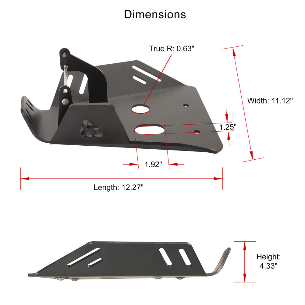 Tusk Aluminum Skid Plate Honda CRF110F 2019–2026
