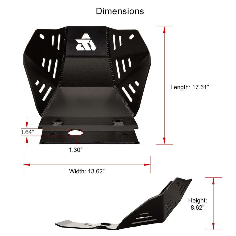 Tusk Aluminum Skid Plate Kawasaki KLR650 2022–2026
