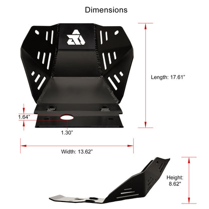 Tusk Aluminum Skid Plate Kawasaki KLR650 2022–2026