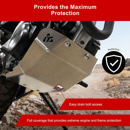 Tusk Aluminum Skid Plate Yamaha TW200 1987-2026