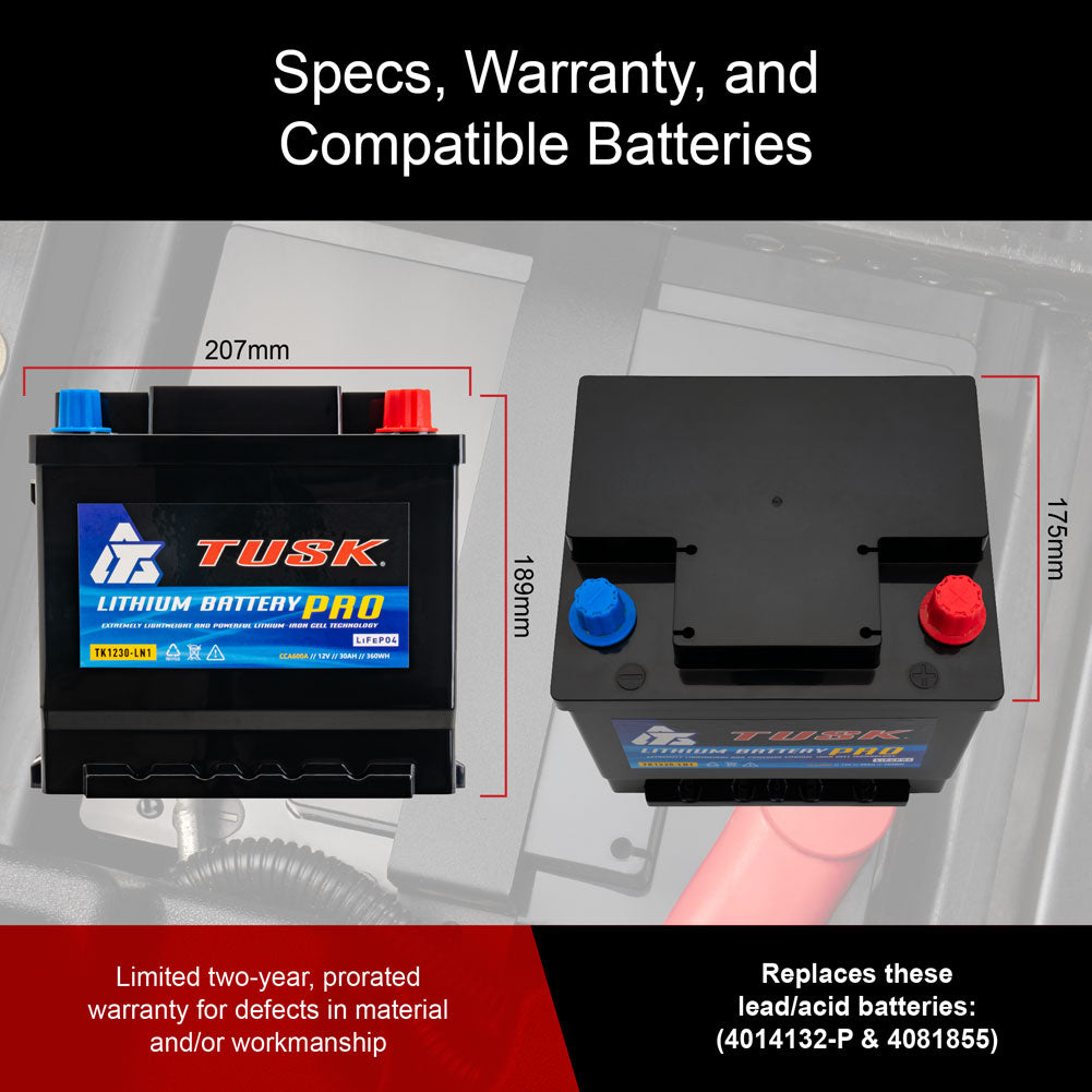 Tusk Lithium Pro Battery Polaris GENERAL 1000 Deluxe EPS 2016-2026 - Adventure Parts