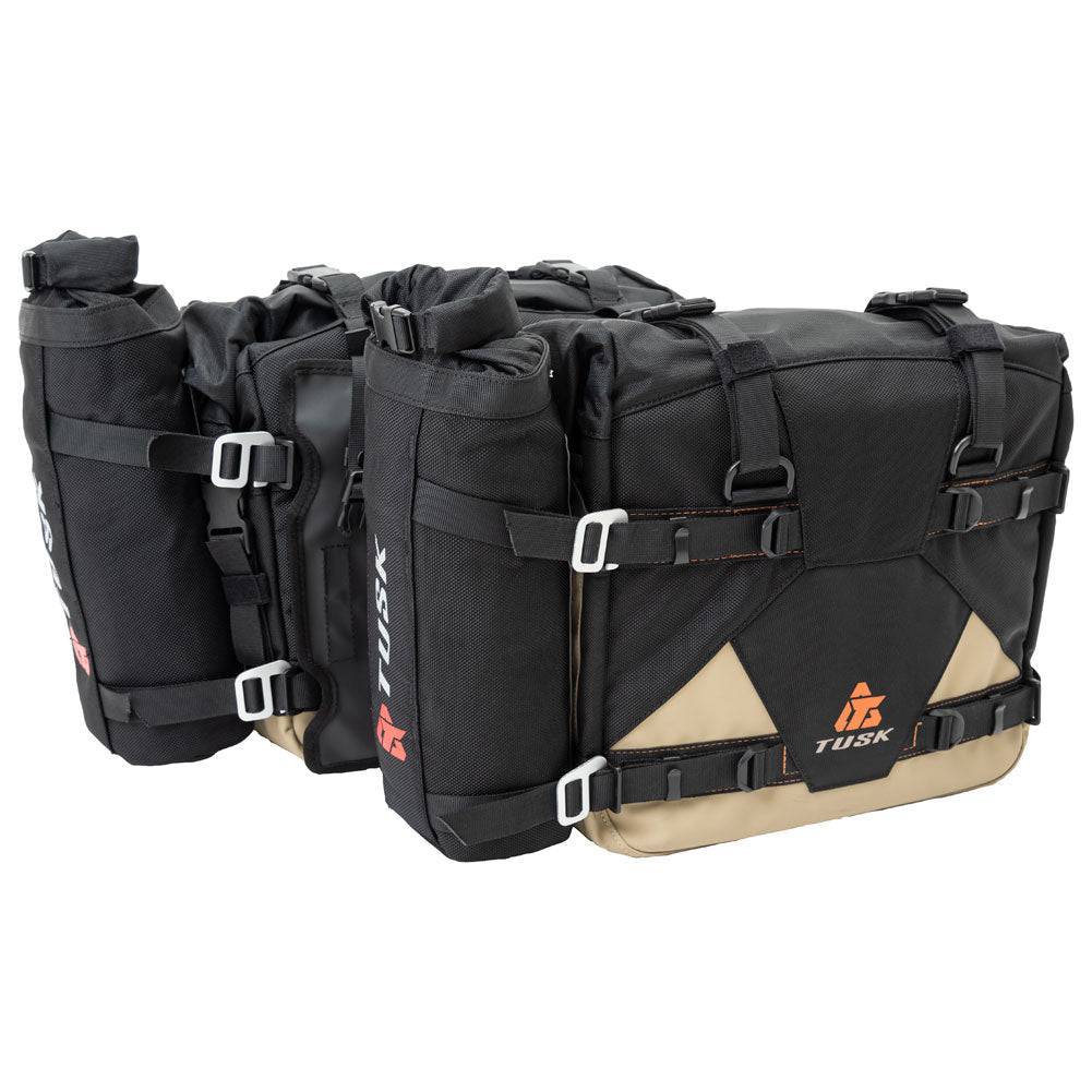 Tusk Pilot Motorcycle Pannier Bags w/ Bottle Holders