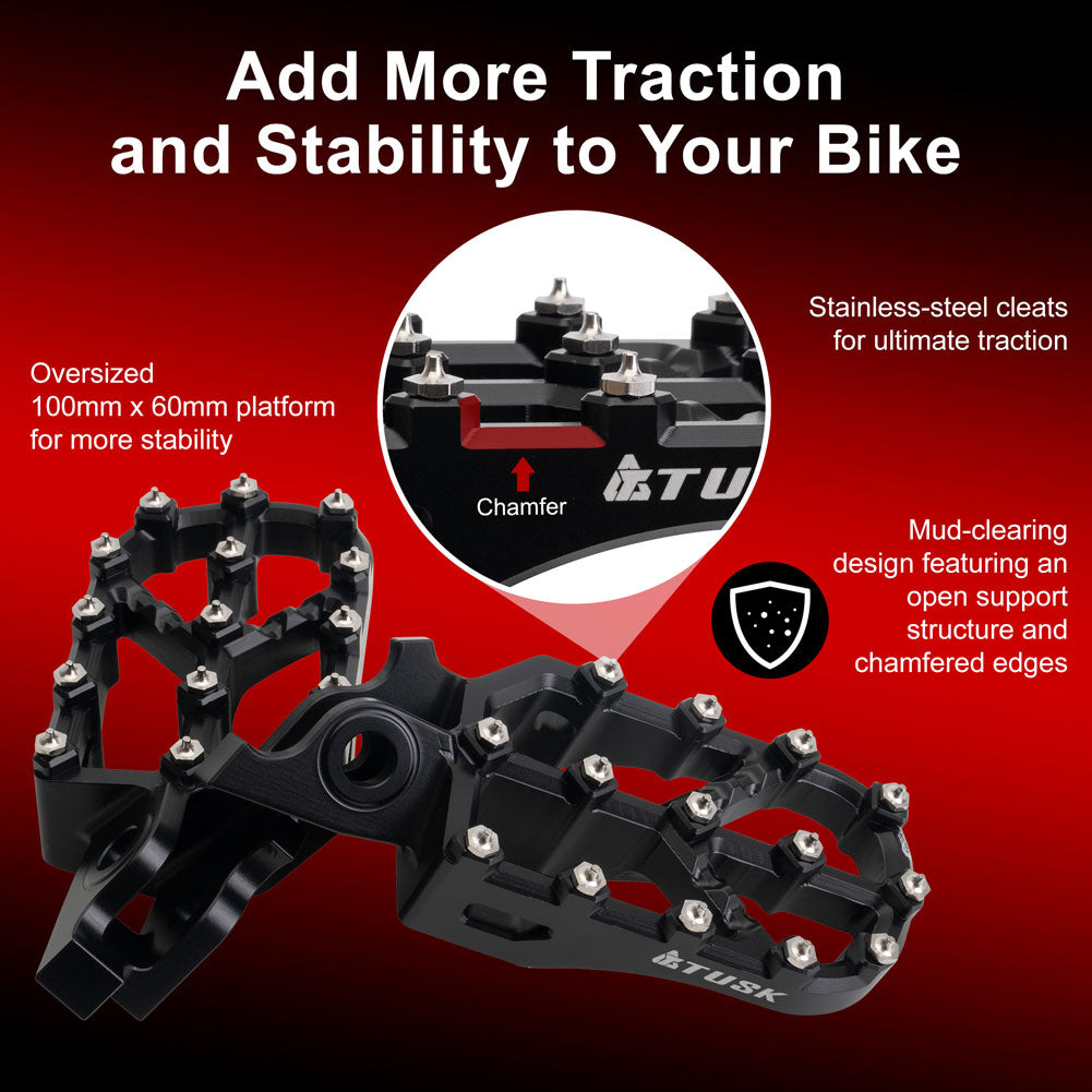 Tusk Strike Billet Moto Foot Pegs KTM 105 SX 1998-2016