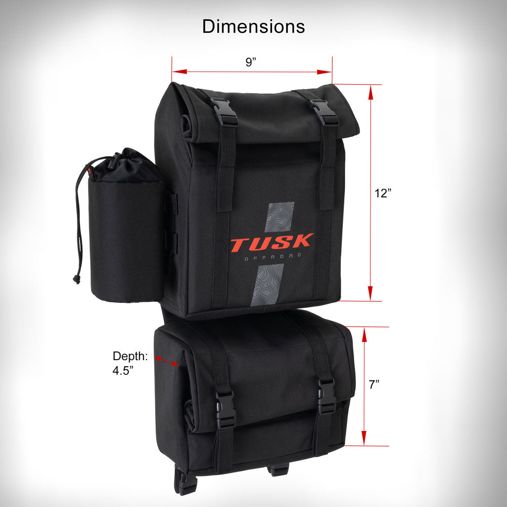 バッグ Tusk Trail-Runner Zipperless ATV Fender Bag Polaris Magnum 325 2x4