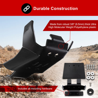 Tusk Severe Impact UHMW Dirt Bike Skid Plate Yamaha YZ250 2005–2026 - Adventure Parts