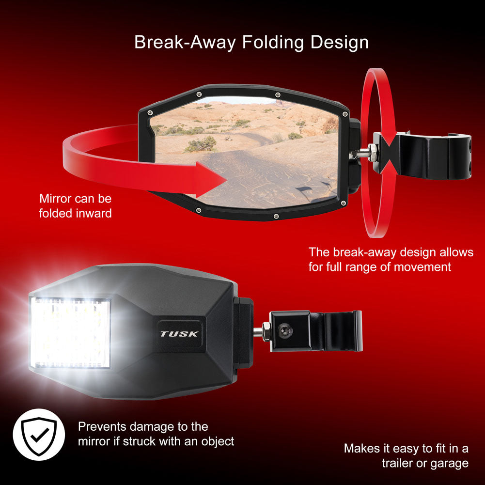 Tusk UTV LED Side View Mirrors Honda Talon 1000R 2019–2025