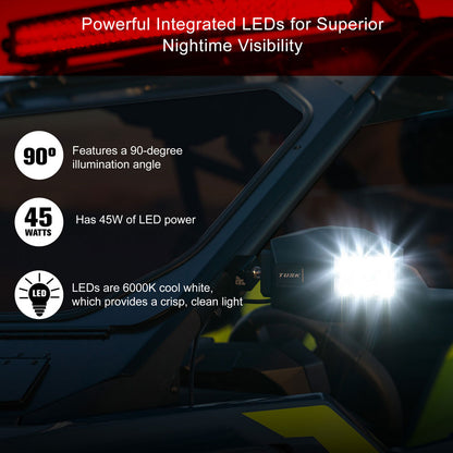 Tusk UTV LED Side View Mirrors Honda Talon 1000R 2019–2025