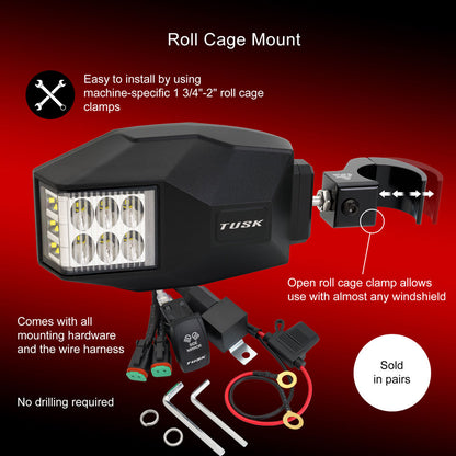 Tusk UTV LED Side View Mirrors Honda Talon 1000R 2019–2025