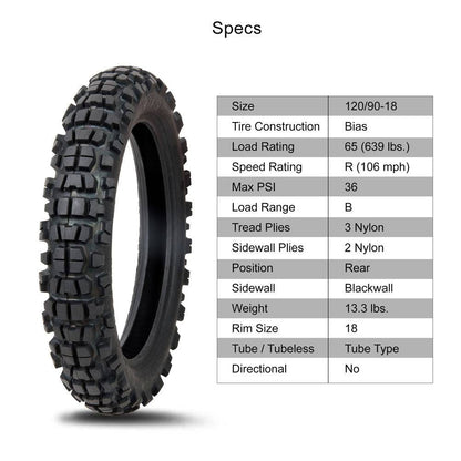 Tusk Waypoint Adventure Motorcycle Tire