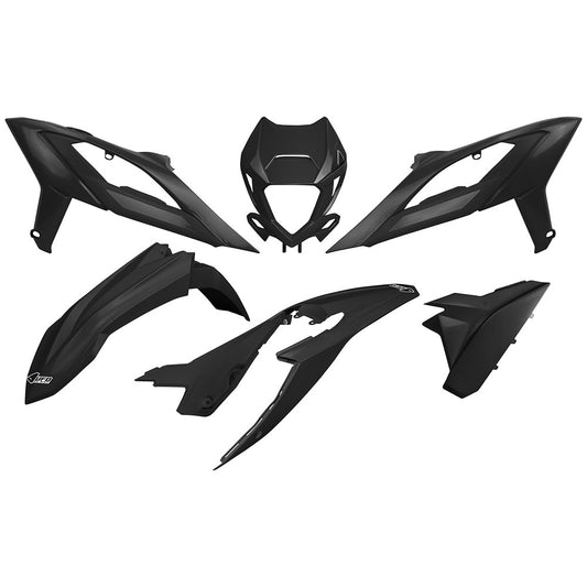 UFO Complete Plastic Kit Black – Fits: Beta 125 RR 2023–2024 - Adventure Parts