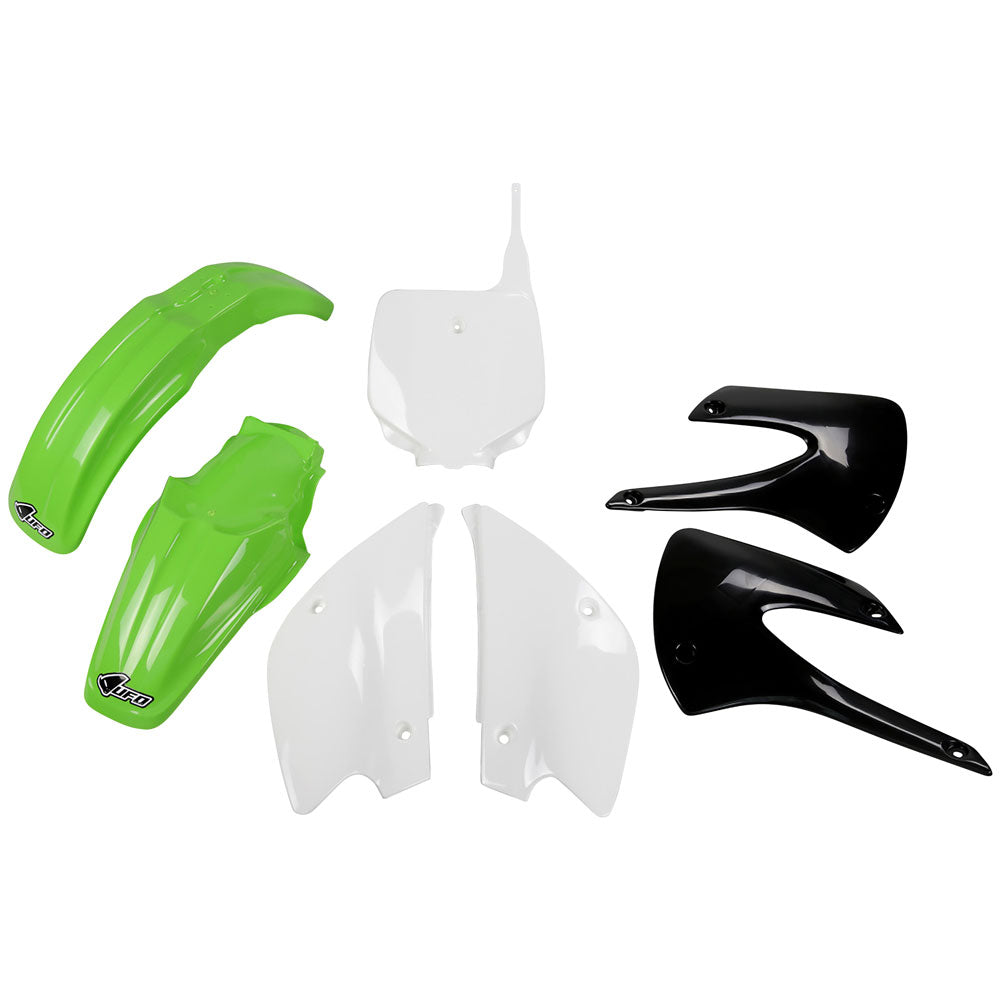 UFO Complete Plastic Kit Kawasaki KX100 2001–2013 - Adventure Parts