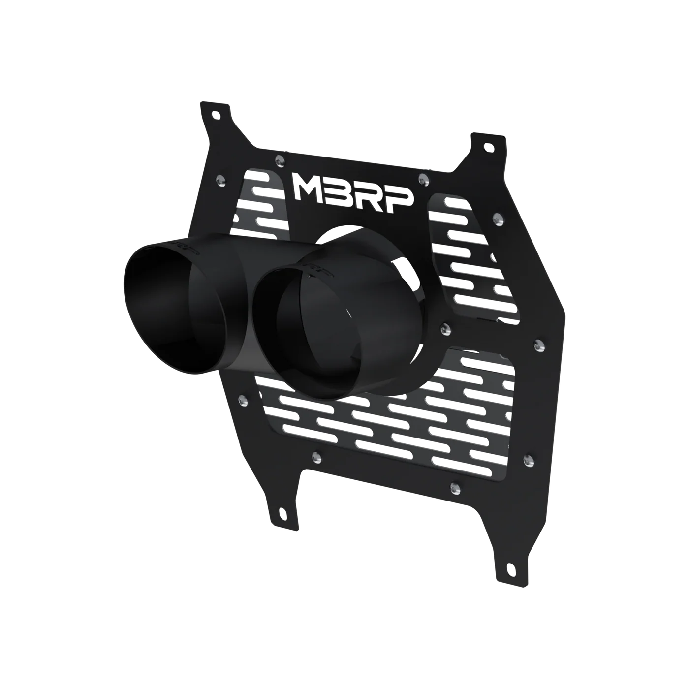 MBRP Black-Coated Steel 4" Dual Outlet Tip with Shield Can-Am Maverick R X RS 2024-2025