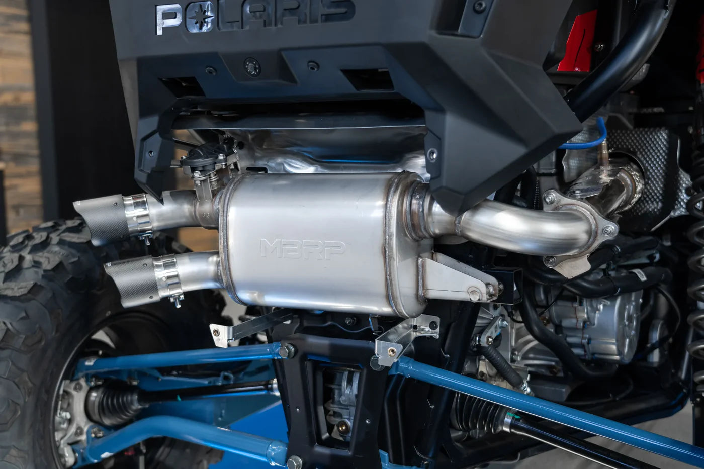 MBRP Slip-on Active Exhaust Dual out Polaris RZR PRO XP 2020-2025 - Adventure Parts