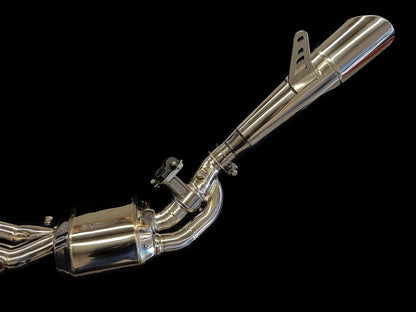 Vandemon Bimodal Stealth Polished Titanium Exhaust System Kawasaki H2 H2R 2015-24